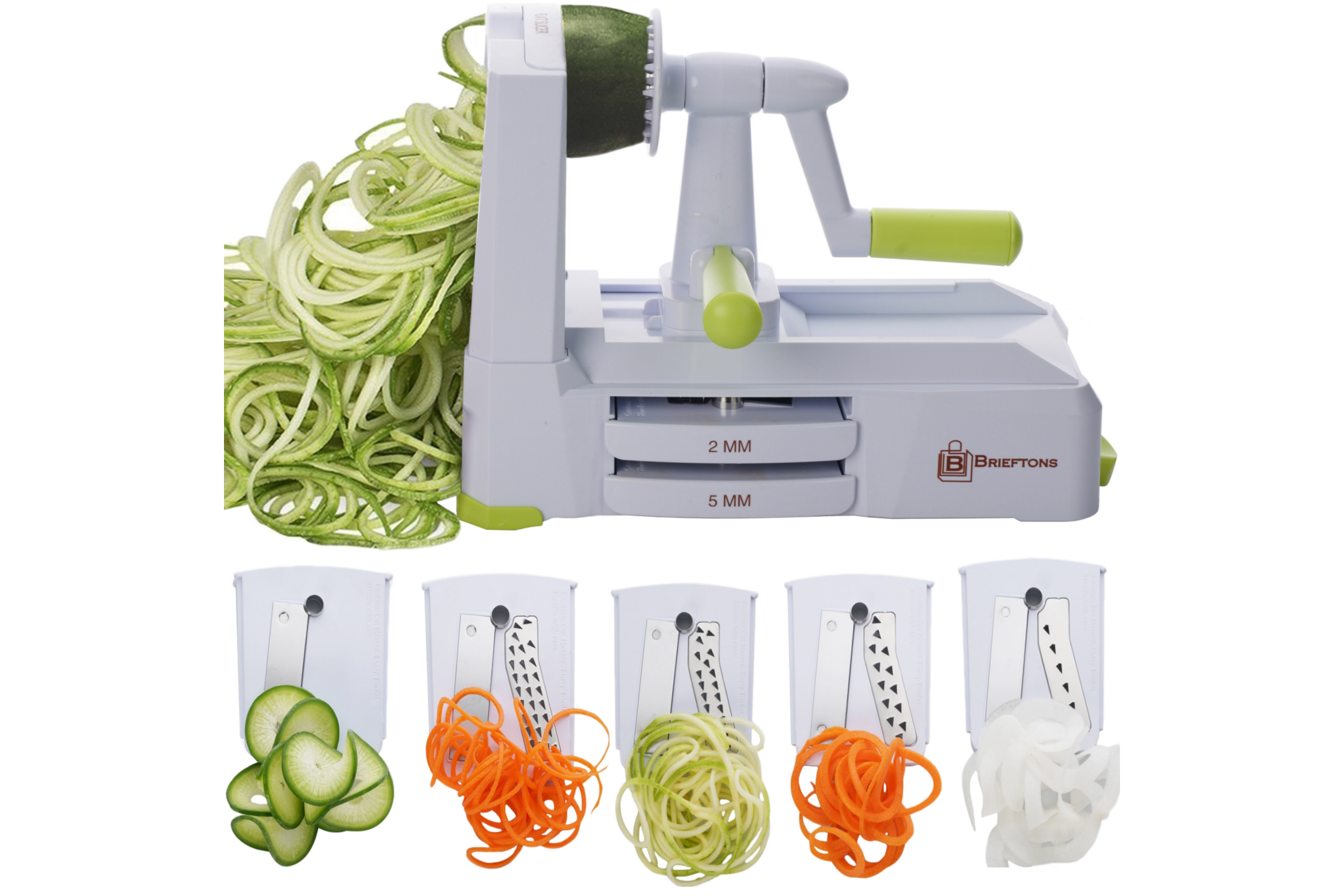  Vegetable Spiralizer Slicer 4 in 1 Rotating Blades Veggie  Spiralizer, Zucchini Noodle Maker with Strong Suction Cup, Multipurpose  Vegetable Cutter Slicer, Manual Zoodles Spiralizer for Potato Pasta: Home &  Kitchen