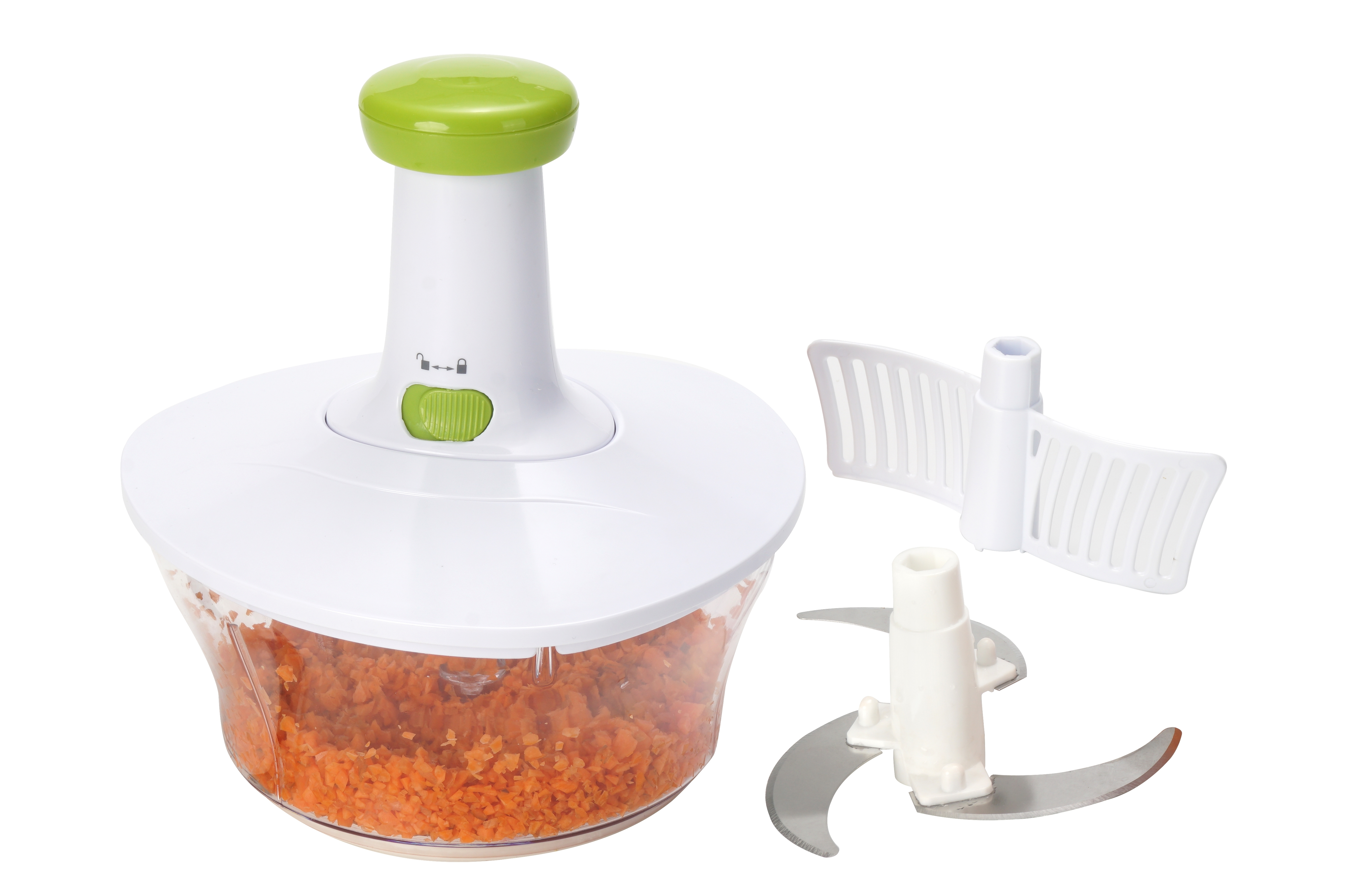 Brieftons Manual Food Chopper, Compact & Powerful Hand Held