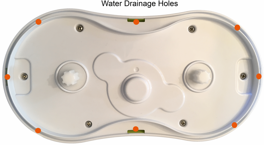 Water drainage holes