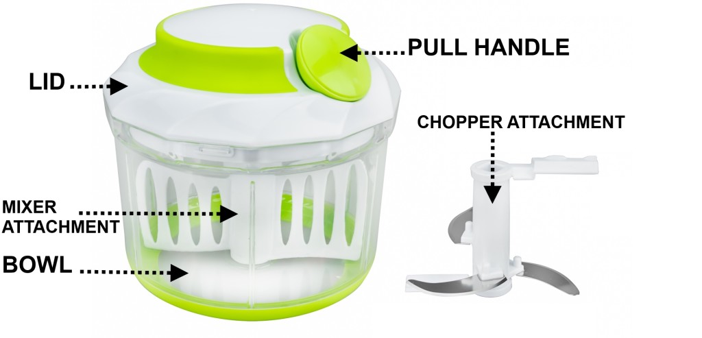 Brieftons QuickPull Food Chopper (Large, 4-Cup) - A How-To Guide
