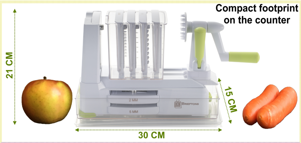 Brieftons 7-Blade Spiralizer's Demo - Usage Instructions 