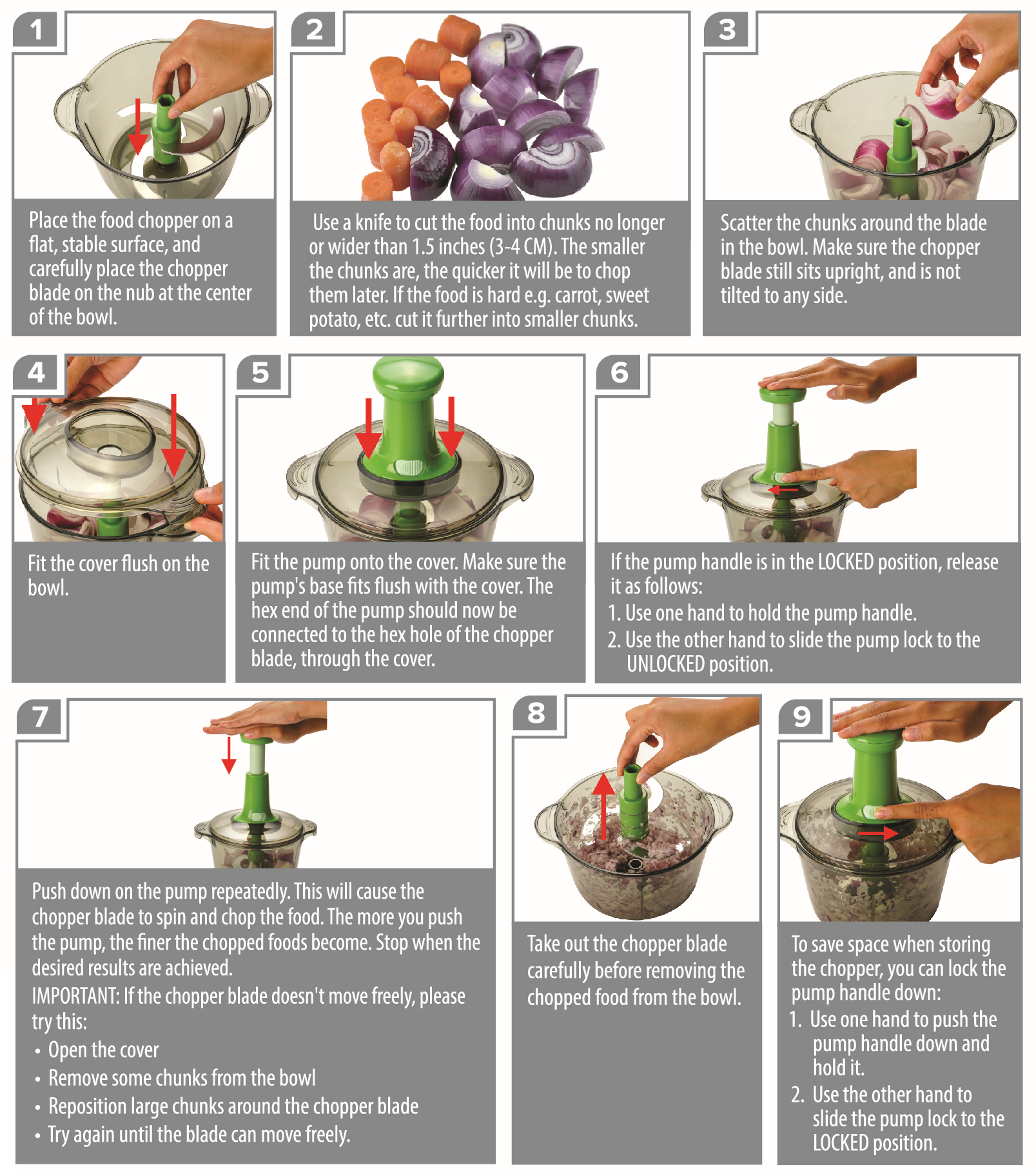 How to Use to the Brieftons Express Food Chopper (BR-EX-02) 